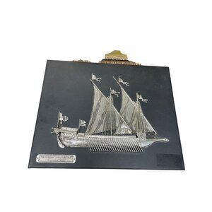 VTG Artina Fx Leather Spain Galera La Reale Ship metal art work SKU 9863
